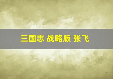 三国志 战略版 张飞